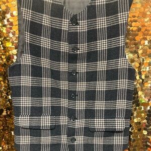 Men's Gray Plaid Vest